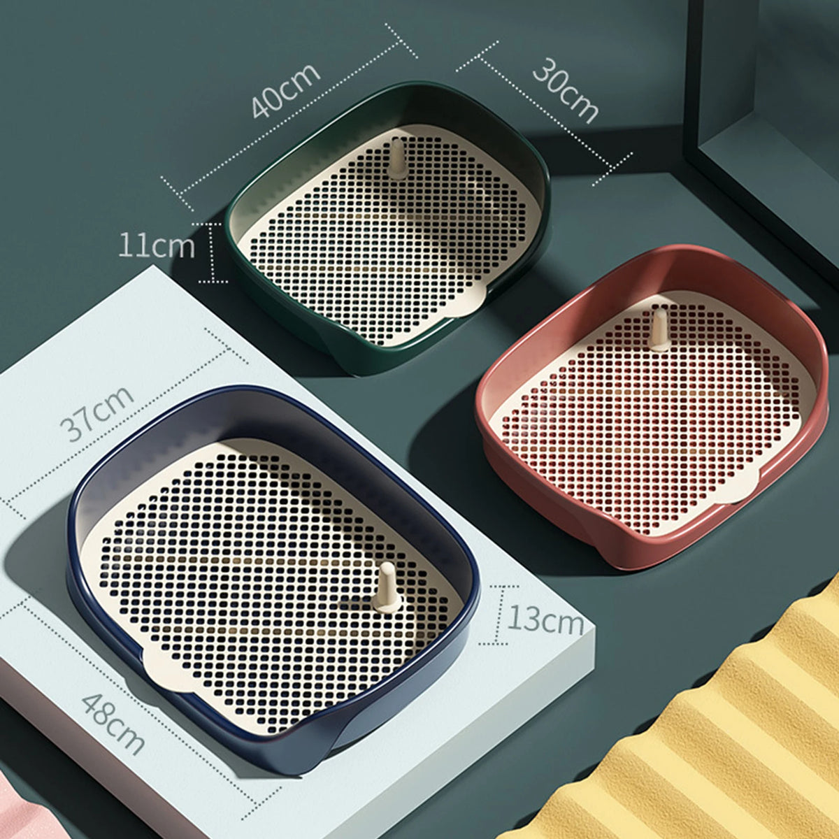 Dog Toilet Tray with Splash Wall