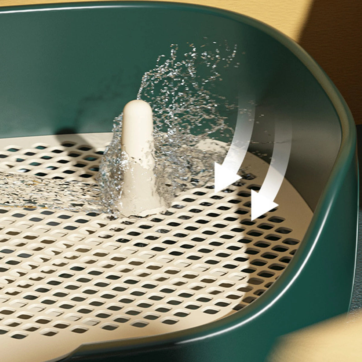 Dog Toilet Tray with Splash Wall