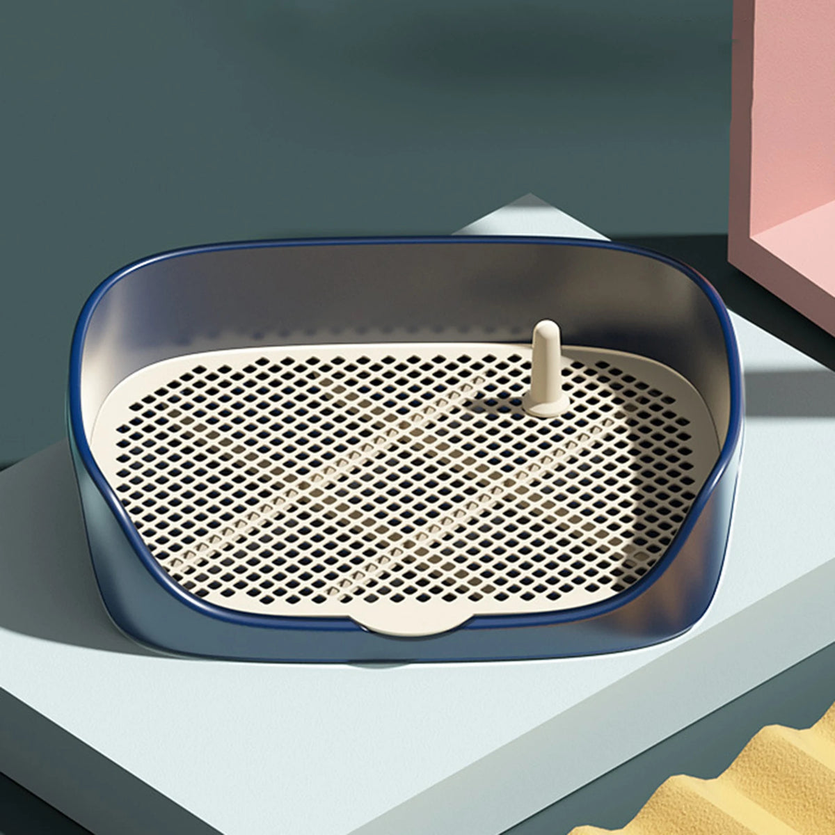 Dog Toilet Tray with Splash Wall