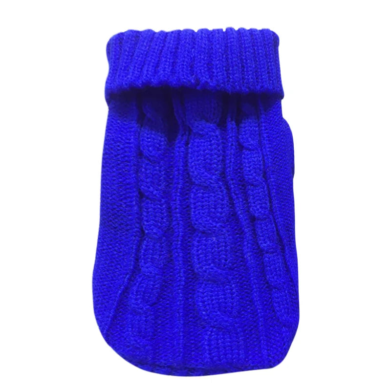 Cable Knit Jumper for Small Dogs and Cats - Royal Blue / XS (0.5 to 1 kg)