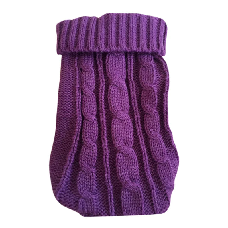 Cable Knit Jumper for Small Dogs and Cats - Purple / XS (0.5 to 1 kg)