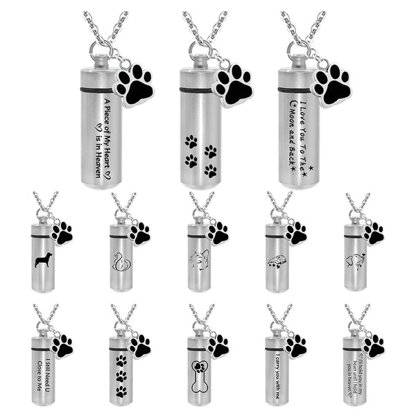 Paw Cylinder Keepsake Pendant