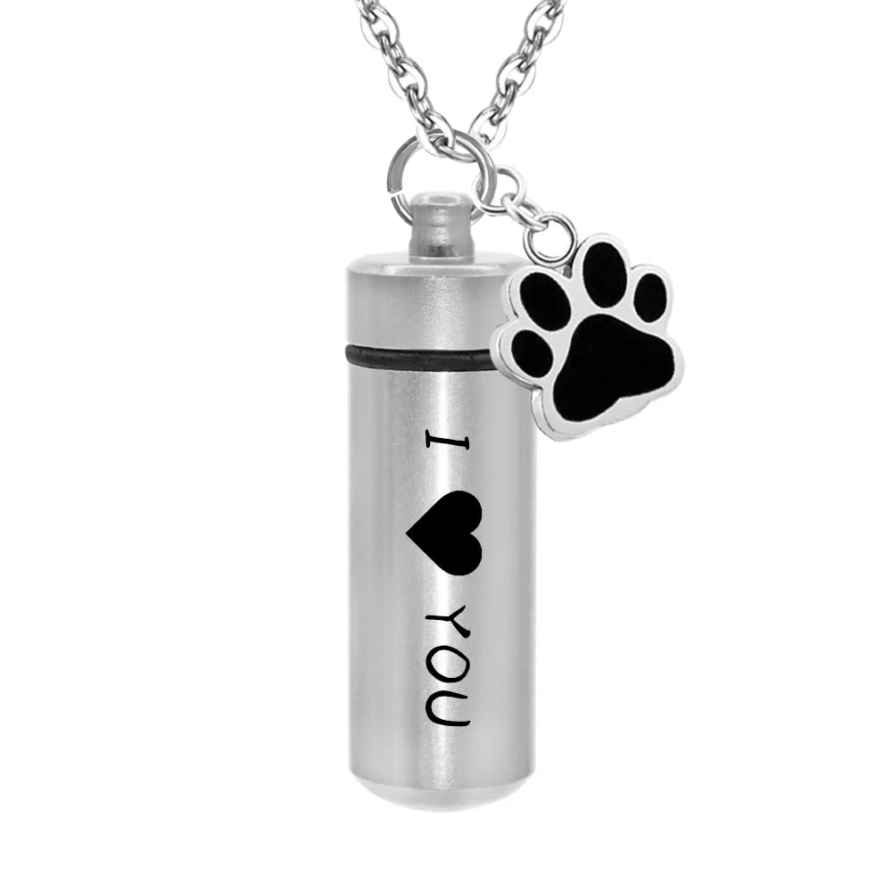 Paw Cylinder Keepsake Pendant
