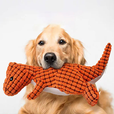 Corduroy Dinosaur Squeaky Toy