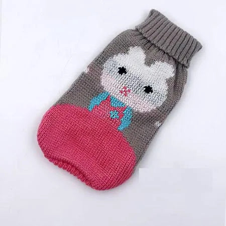 Christmas and Winter Jumper for Small Dogs and Cats - Grey Rabbit / M