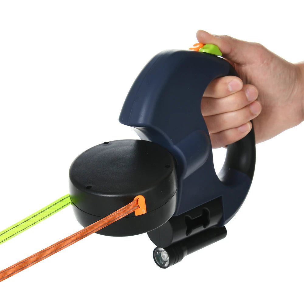 Retractable Lead for Two Small Dogs, 3 m