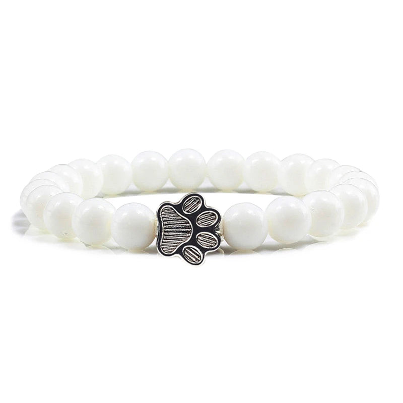Cat Paw Lava Stone Bead Bracelet