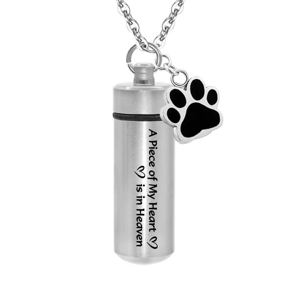 Paw Cylinder Keepsake Pendant