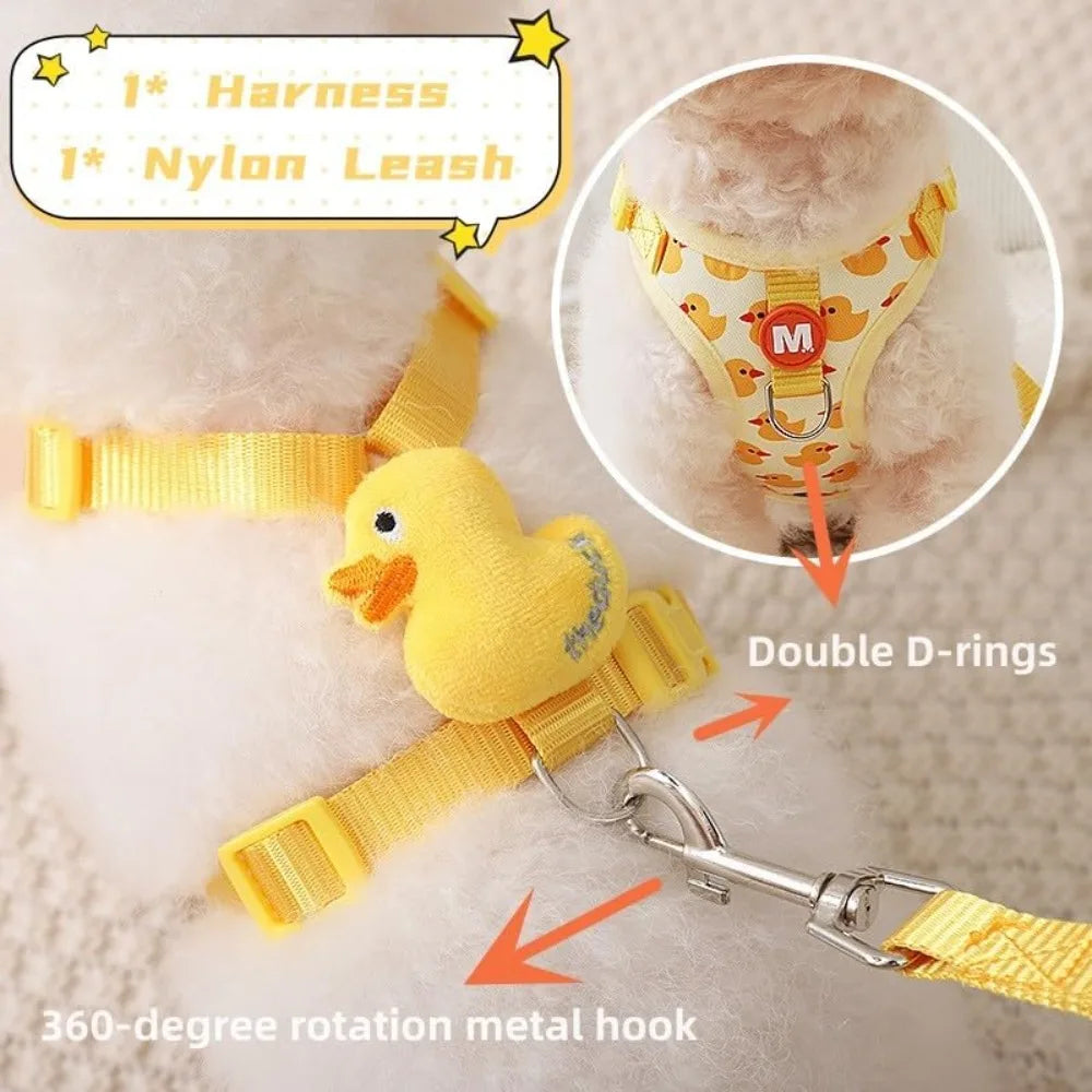Soft Mesh Harness and Lead Set for Tiny Dogs