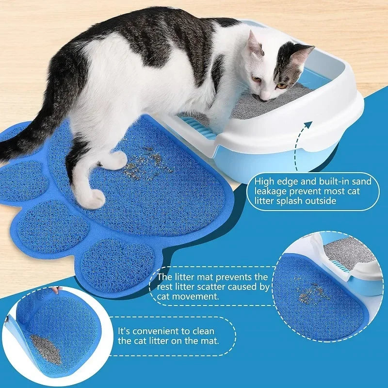 Paw-Shaped Litter Mat