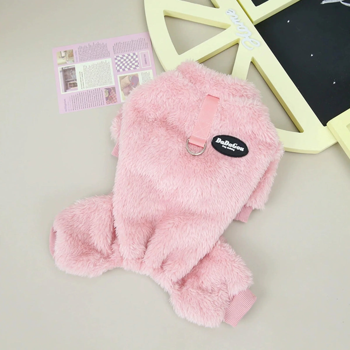 Padded Four-Leg Winter Jumpsuit for Small Dogs - Pink / S (1 to 2 kg)