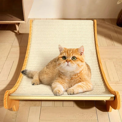 Wooden Cat Scratcher Lounger
