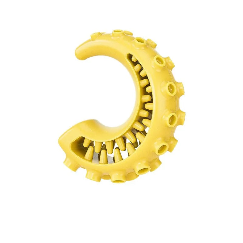 Treat-Holding Rubber Chew Ring - Yellow