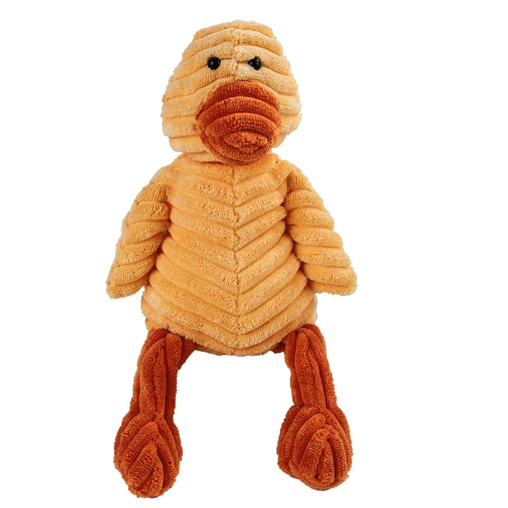 Corduroy Squeaky Animal Dog Toy