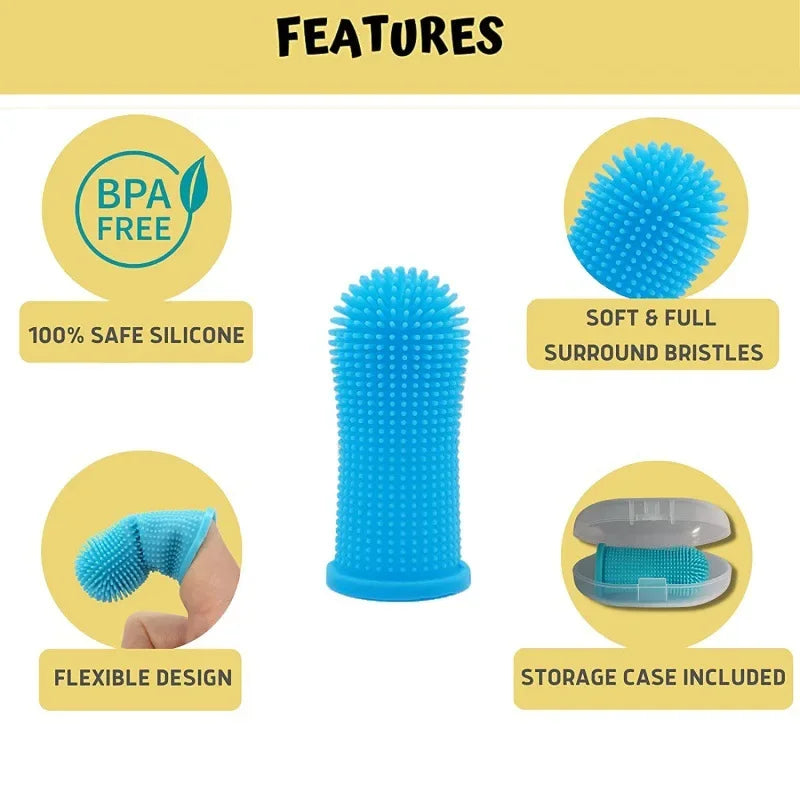 Silicone Finger Toothbrush for Dogs and Cats