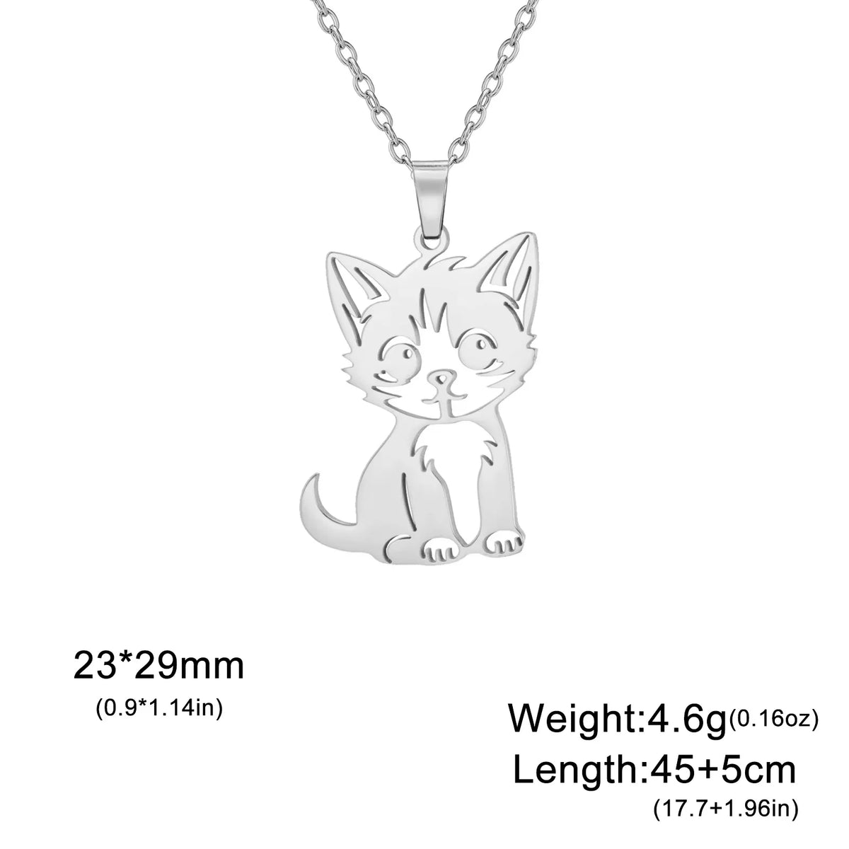 Kitten Silhouette Necklace