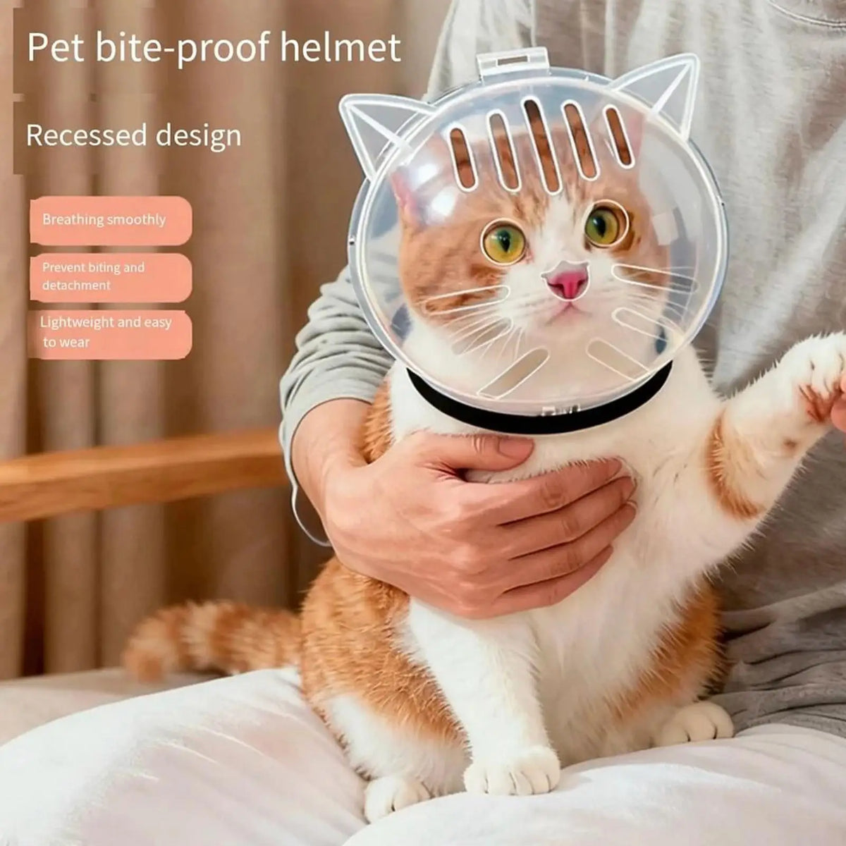 Clear Bubble Grooming Helmet for Cats