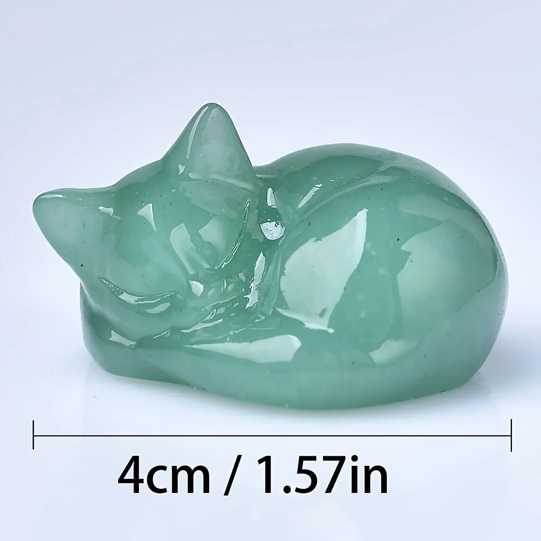 Carved Crystal Cat