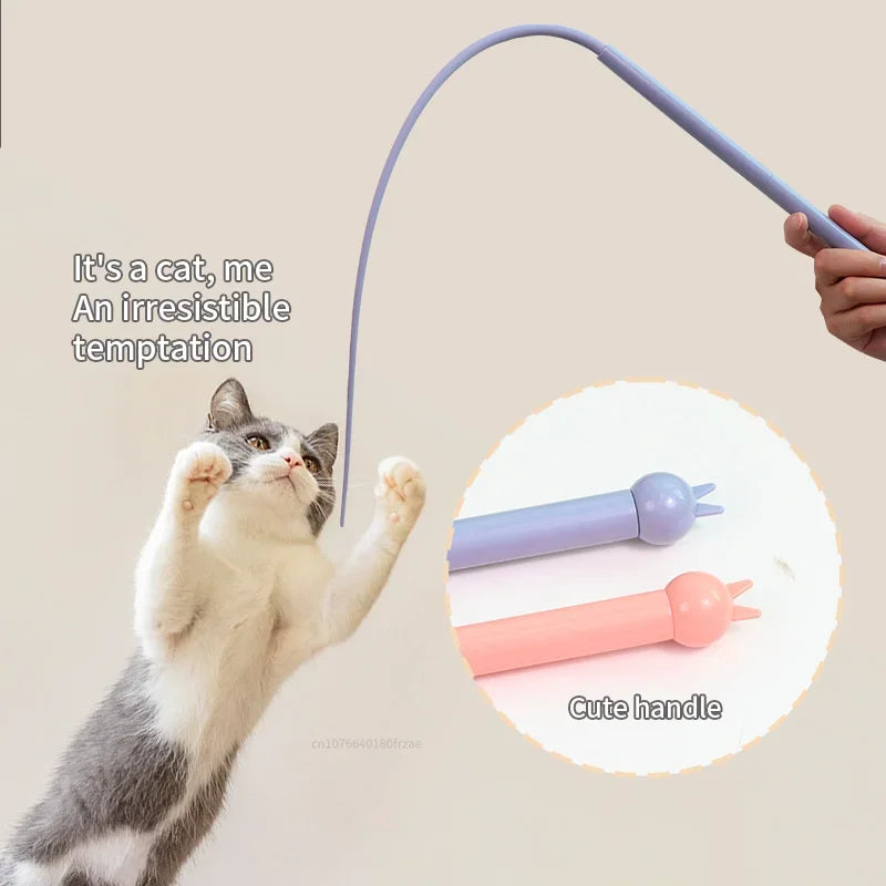 Silicone Mouse Tail Cat Teaser Wand