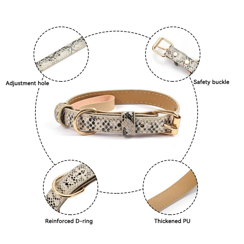 Leopard and Snake Print Collar