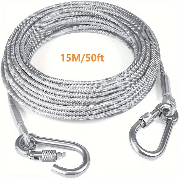 Heavy-Duty Steel Dog Tie-Out Cable