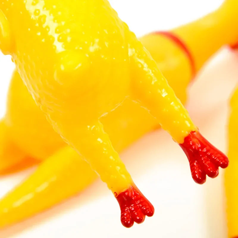 Screaming Rubber Chicken Dog Toy