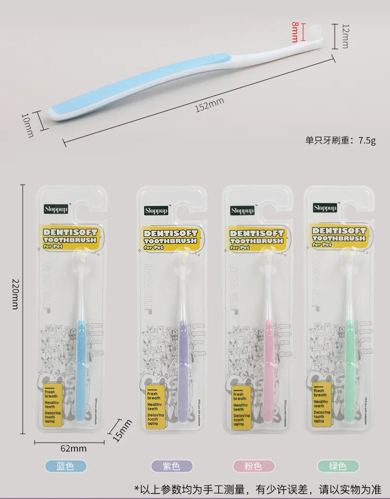 Small Round-Head Toothbrush for Pets