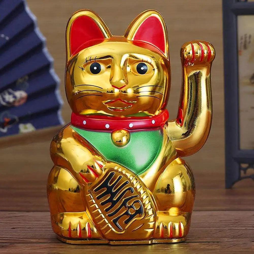 Waving Lucky Cat Figurine