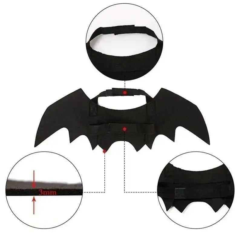 Bat Wings Halloween Costume for Cats and Small Dogs