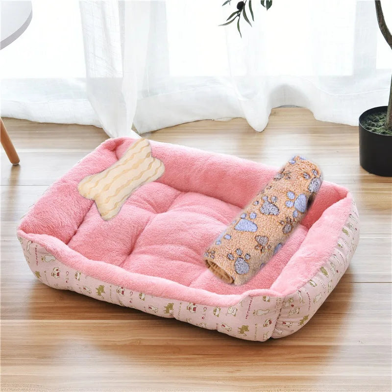 Square Dog Bed with Raised Sides - 3in1 14 / 40x30 cm