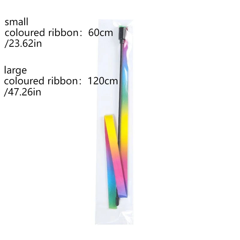 Rainbow Ribbon Cat Wand