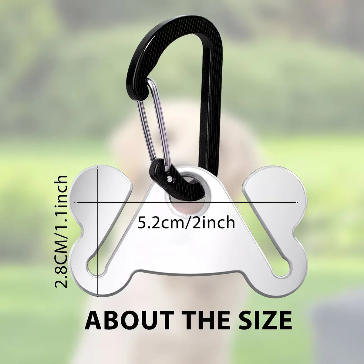 Stainless Steel Hands-Free Poop Bag Holder