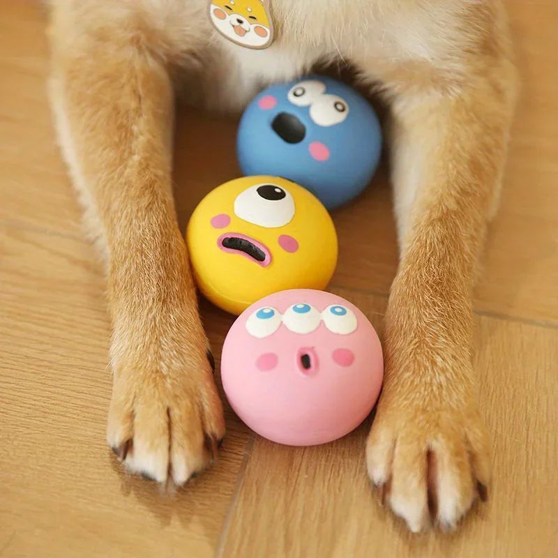 Squeaky Latex Eyeball Ball for Dogs