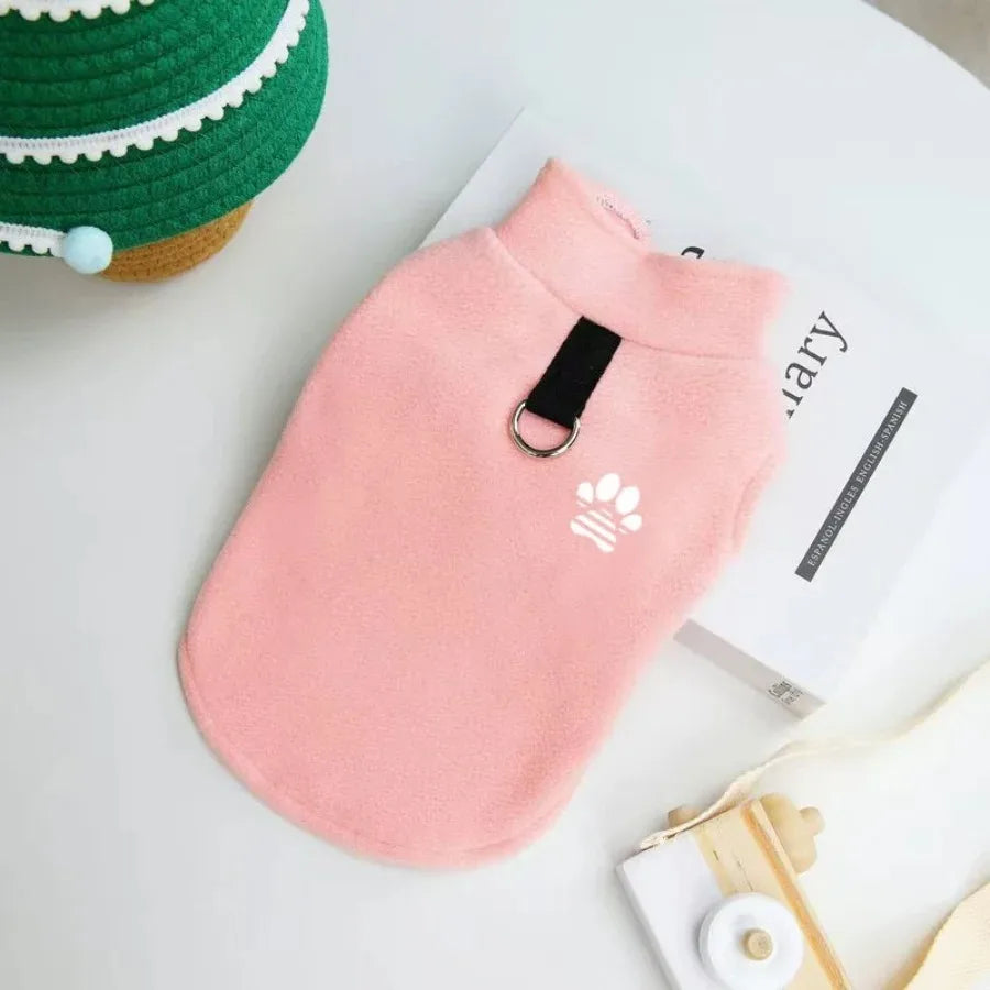 Fleece Pullover with Lead Ring - Pink / S