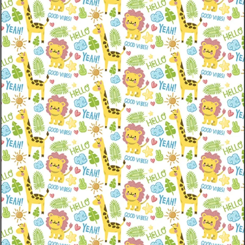 Cat Grooming Wrap Blanket - Lions and giraffes / 35 x 35 cm