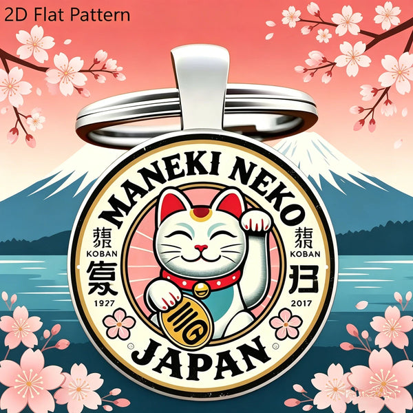 Maneki Neko Lucky Cat Keyring