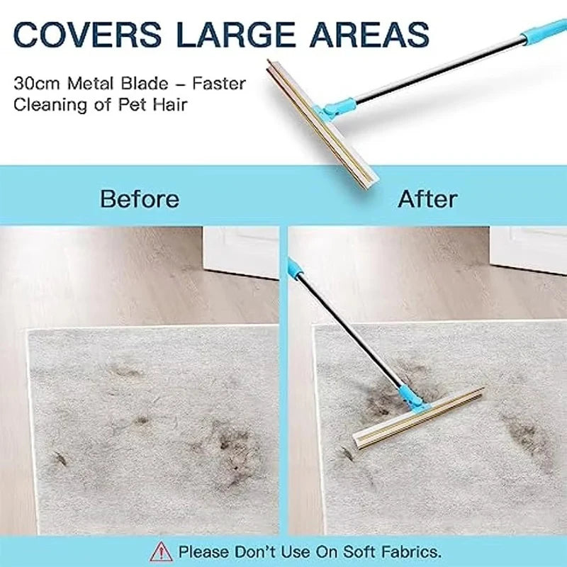 Telescopic Carpet Rake for Pet Hair