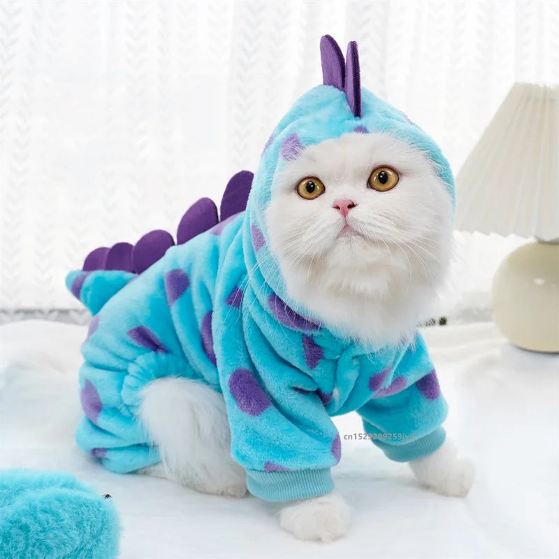 Dinosaur Hooded Fleece Jumpsuit