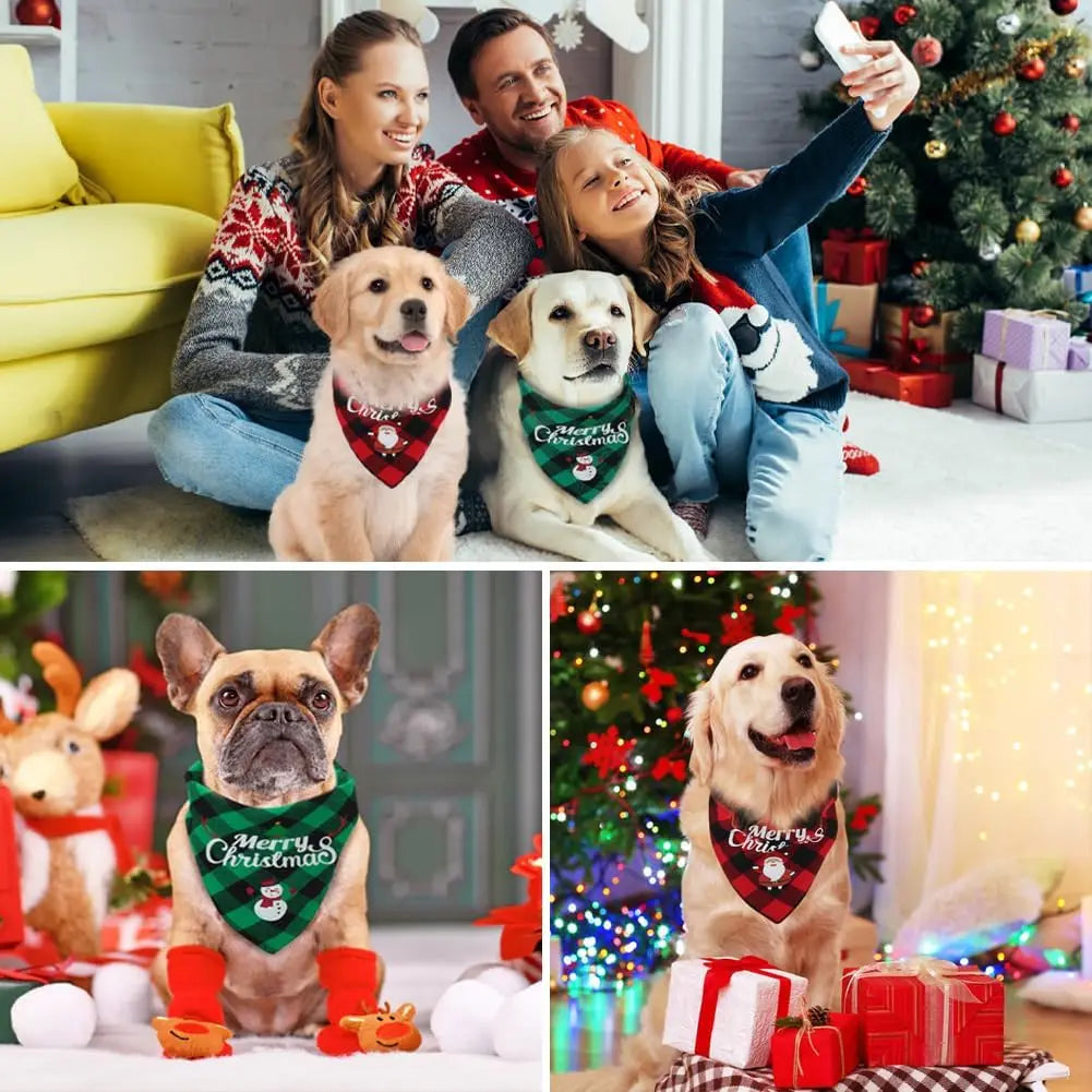 Christmas Tartan Dog Bandana