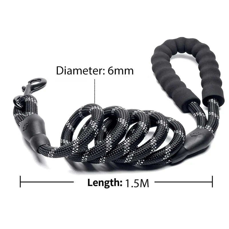 Reflective Nylon Rope Dog Lead