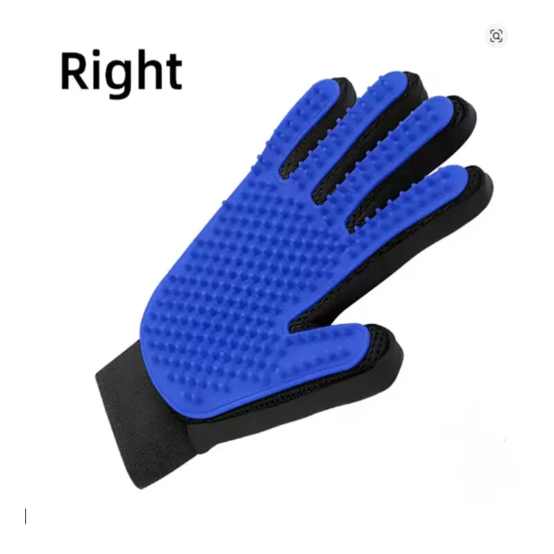 Pet Grooming Glove for Dogs and Cats - Blue Right