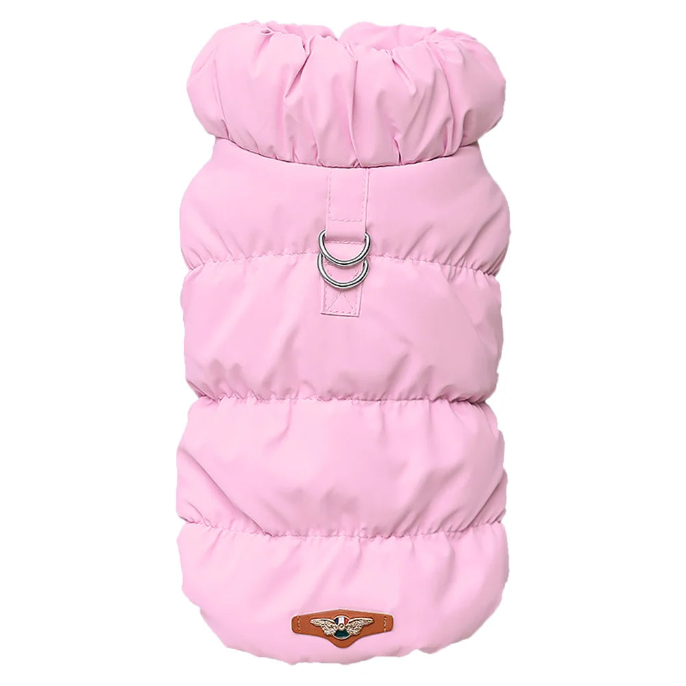 Padded Winter Coat for Small Dogs - Pink / L