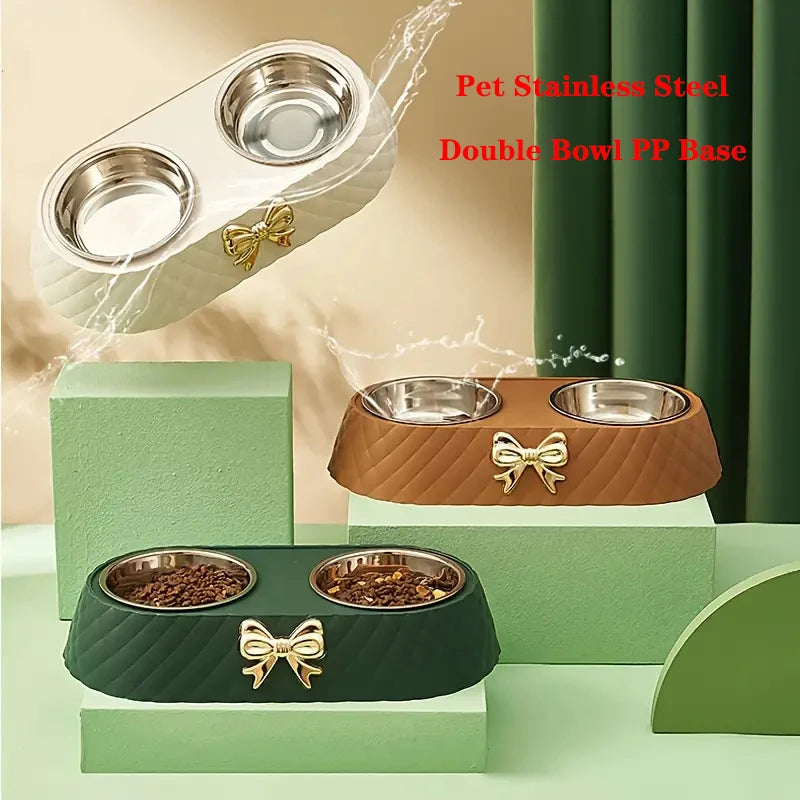 Double Bowl with Bow Stand
