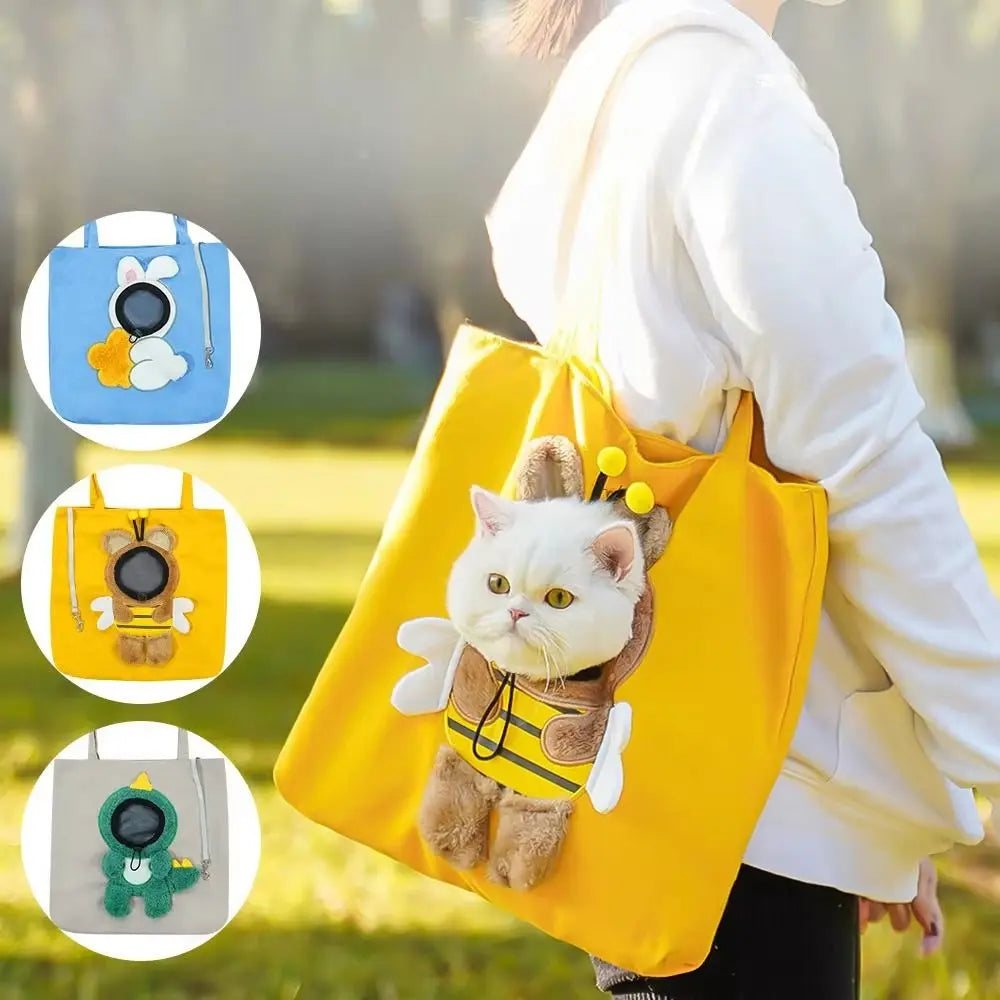 Canvas Shoulder Bag Carrier for Cats