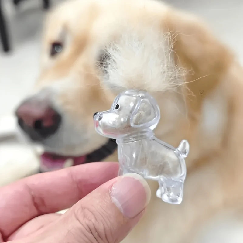 Clear Dog Fur Keepsake Capsule Keyring