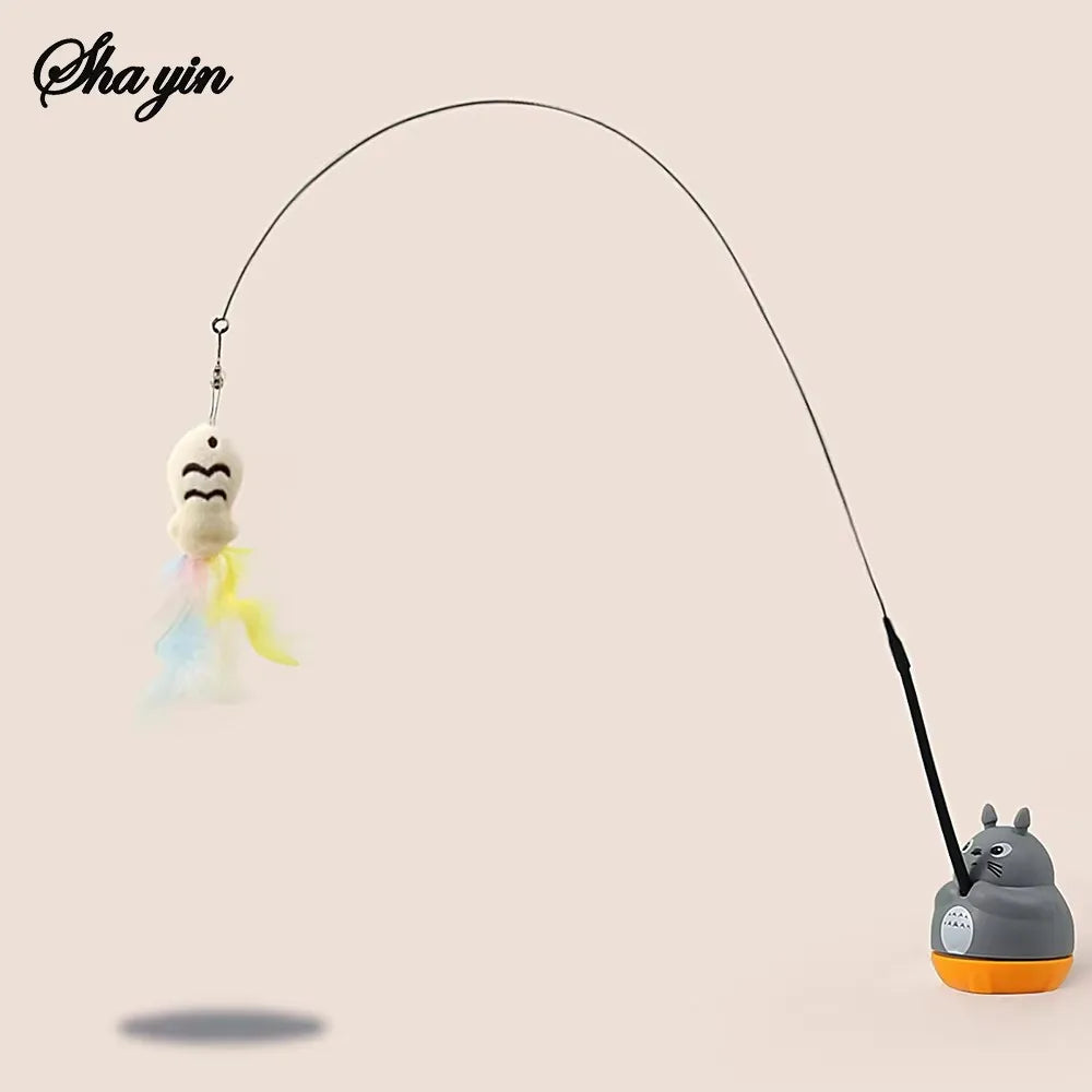 Self-Play Cat Teaser on a Weighted Base - Orange