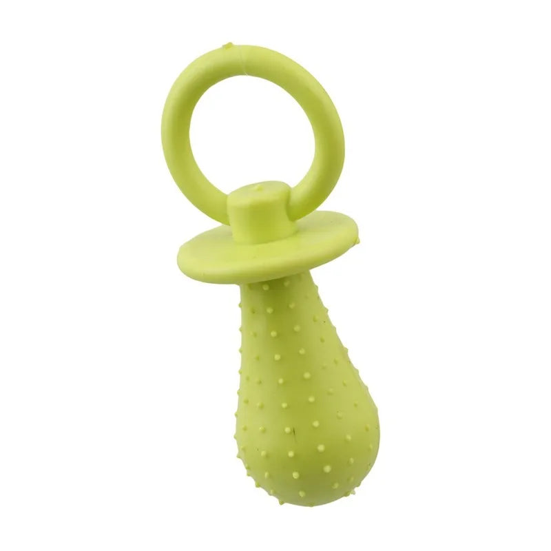 Rubber Dummy Chew Toy - Green / S (10 cm)