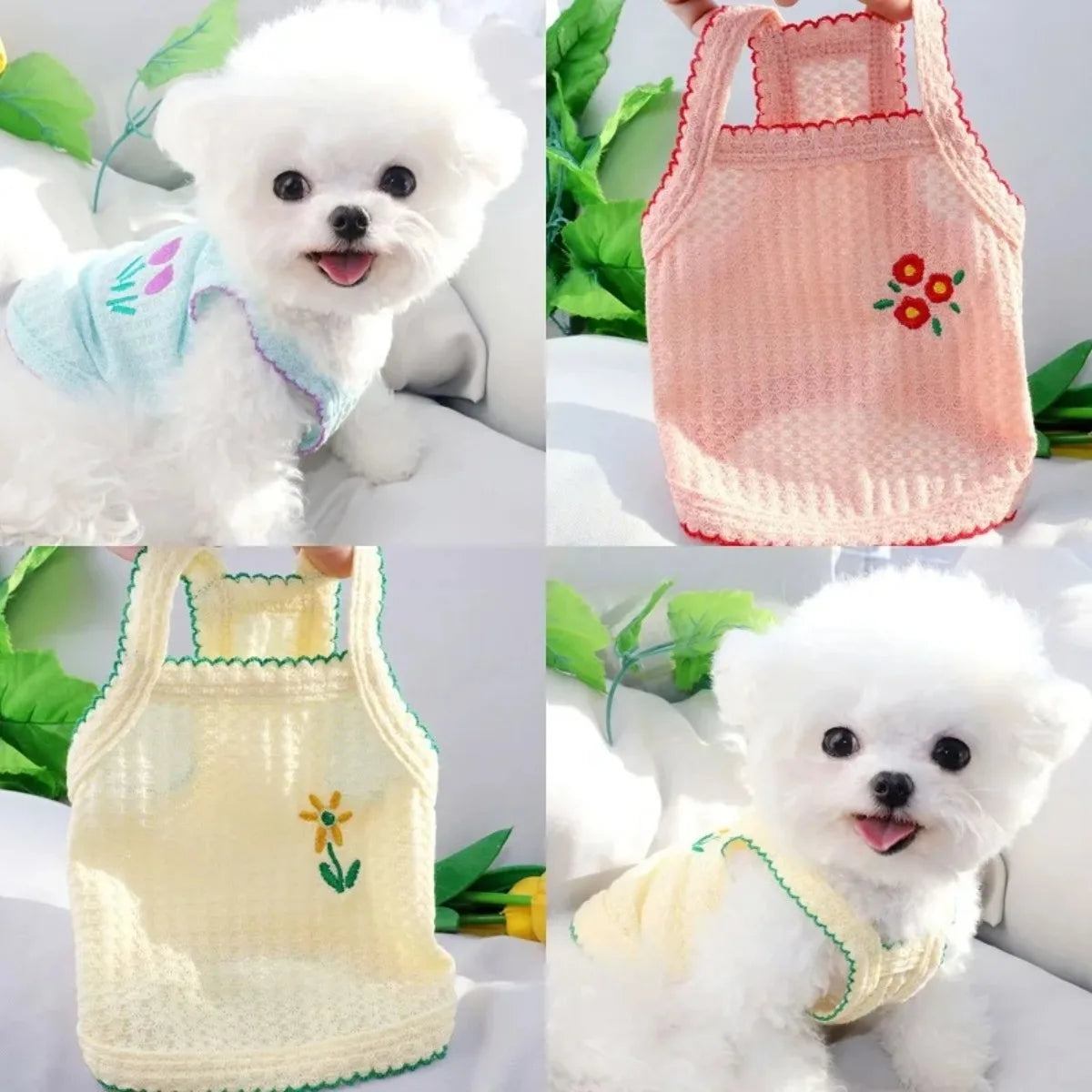 Embroidered Summer Vest for Small Dogs