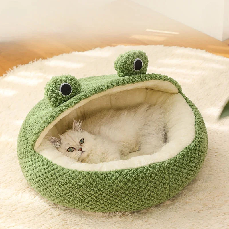 Frog Pet Bed - Half-covered