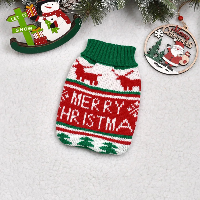 Christmas and Winter Jumper for Small Dogs and Cats - Christmas deer / S
